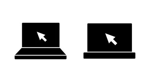 Laptop icon vector. computer sign and symbol Illustrazione stock