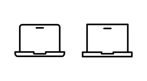 Laptop icon vector. computer sign and symbol Illustrazione stock