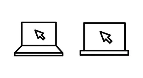 Laptop icon vector. computer sign and symbol Illustrazione stock