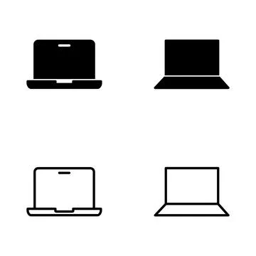 Laptop icon vector. computer sign and symbol Illustrazione stock