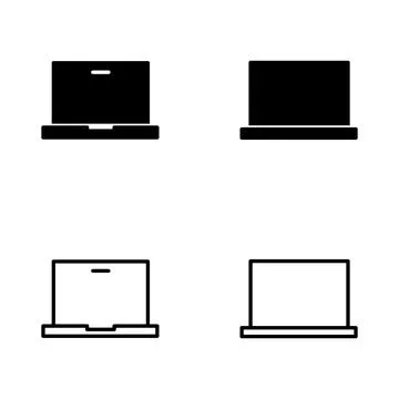 Laptop icon vector. computer sign and symbol Stock-Illustration