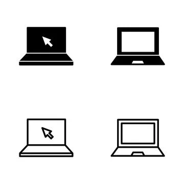 Laptop icon vector. computer sign and symbol Illustrazione stock