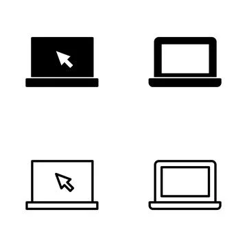 Laptop icon vector. computer sign and symbol Illustrazione stock