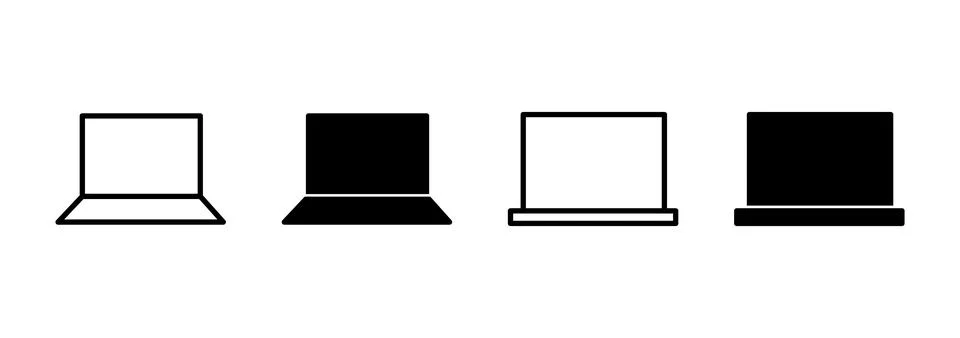 Laptop icon vector. computer sign and symbol Illustrazione stock