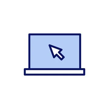 Laptop icon vector. computer sign and symbol Illustrazione stock