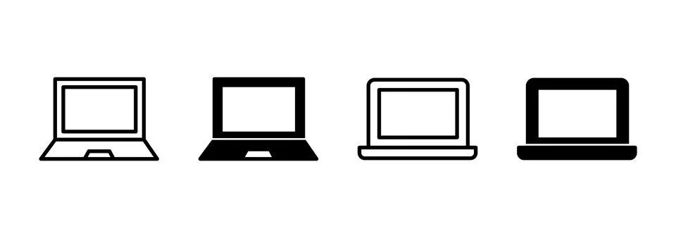 Laptop icon vector. computer sign and symbol Illustrazione stock