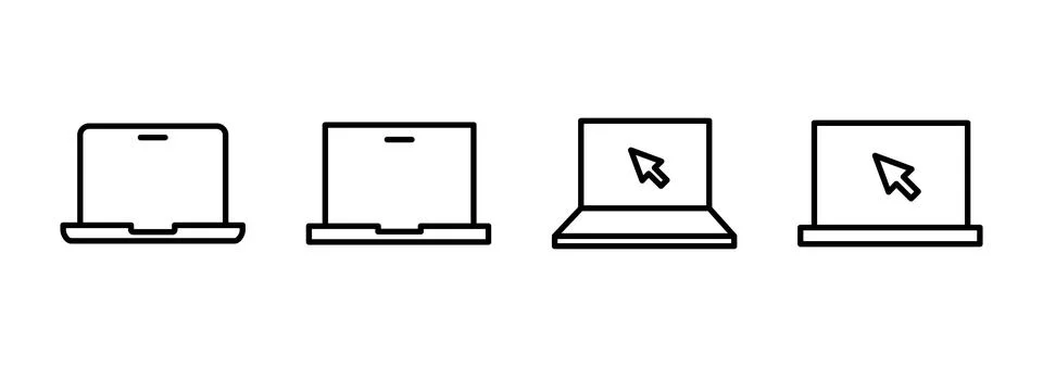 Laptop icon vector. computer sign and symbol Stock-Illustration