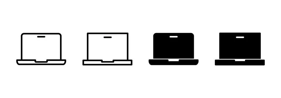 Laptop icon vector. computer sign and symbol Stock Illustration