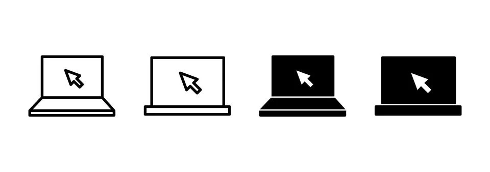 Laptop icon vector. computer sign and symbol Illustrazione stock
