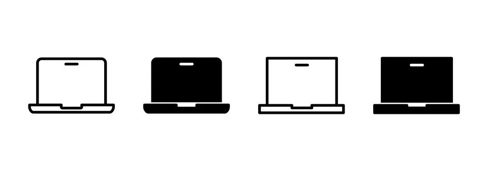 Laptop icon vector. computer sign and symbol Illustrazione stock