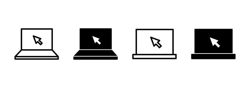Laptop icon vector. computer sign and symbol 스톡 일러스트