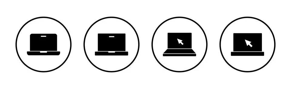 Laptop icon vector. computer sign and symbol Illustrazione stock