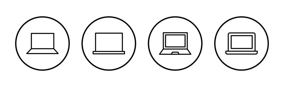 Laptop icon vector. computer sign and symbol Illustrazione stock