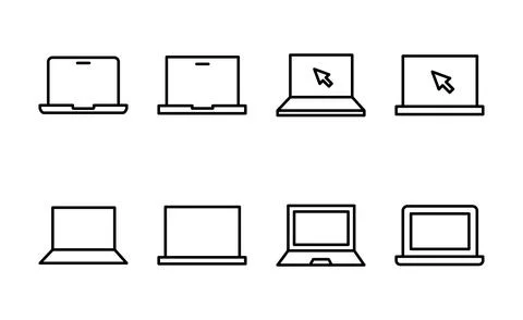 Laptop icon vector. computer sign and symbol Stock Illustration