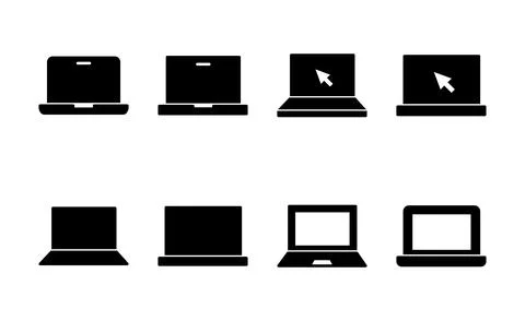 Laptop icon vector. computer sign and symbol Stock Illustration