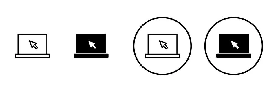 Laptop icon vector. computer sign and symbol Stock Illustration