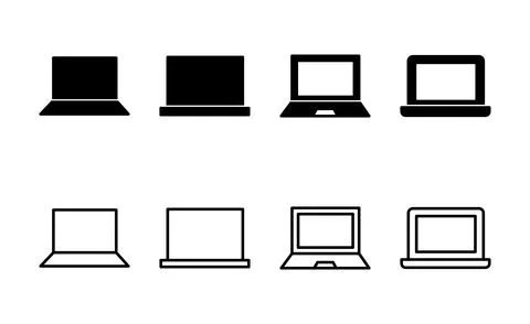 Laptop icon vector. computer sign and symbol Stock Illustration