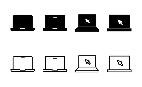 Laptop icon vector. computer sign and symbol Stock Illustration