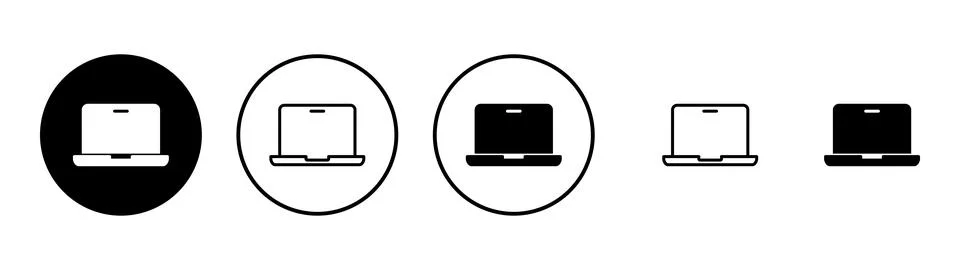 Laptop icon vector. computer sign and symbol Stock Illustration