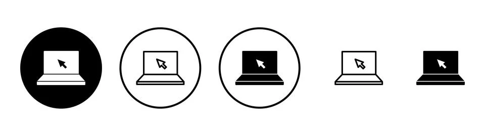 Laptop icon vector. computer sign and symbol 库存插图