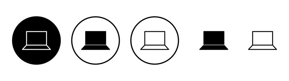 Laptop icon vector. computer sign and symbol Stockillustratie