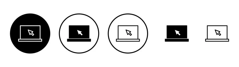 Laptop icon vector. computer sign and symbol Illustrazione stock