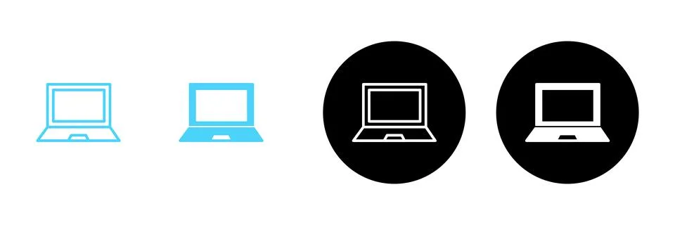 Laptop icon vector. computer sign and symbol Stock Illustration