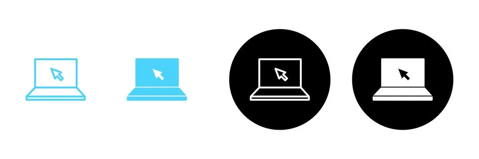 Laptop icon vector. computer sign and symbol Ilustración de archivo