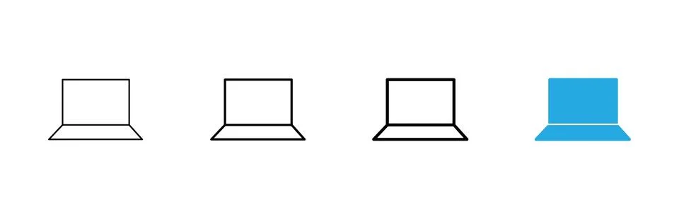 Laptop icon vector. computer sign and symbol Stock Illustration