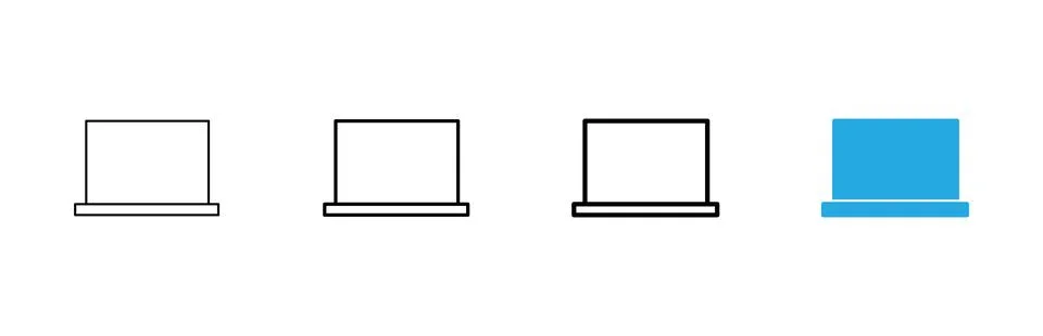 Laptop icon vector. computer sign and symbol Stock Illustration