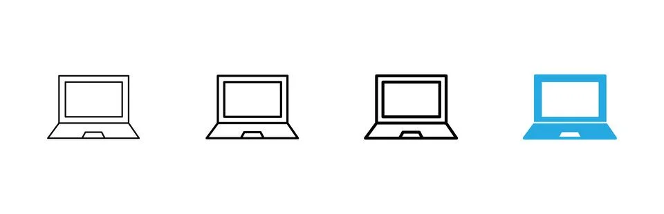 Laptop icon vector. computer sign and symbol Stock Illustration