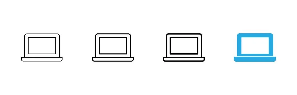 Laptop icon vector. computer sign and symbol Stock Illustration