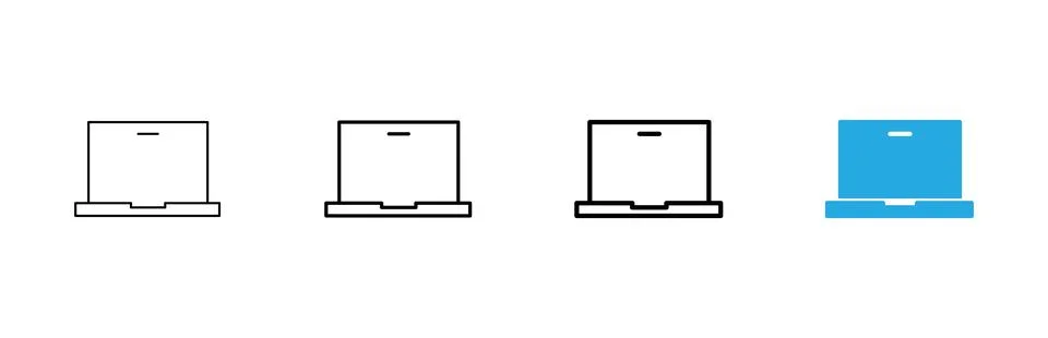 Laptop icon vector. computer sign and symbol Illustrazione stock