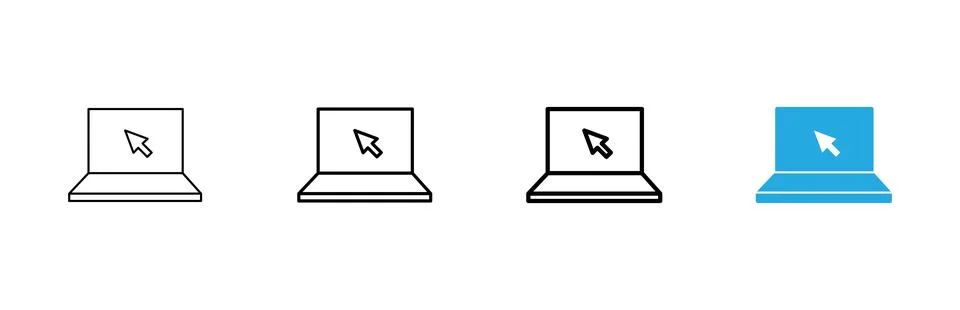 Laptop icon vector. computer sign and symbol Stock Illustration