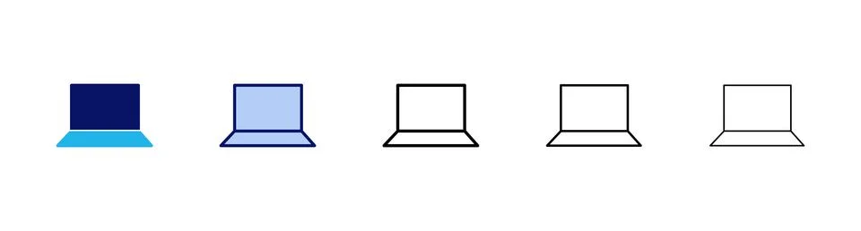 Laptop icon vector. computer sign and symbol Stock Illustration