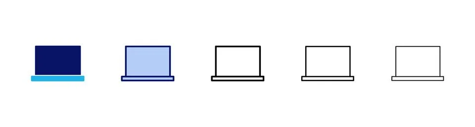 Laptop icon vector. computer sign and symbol Stock Illustration