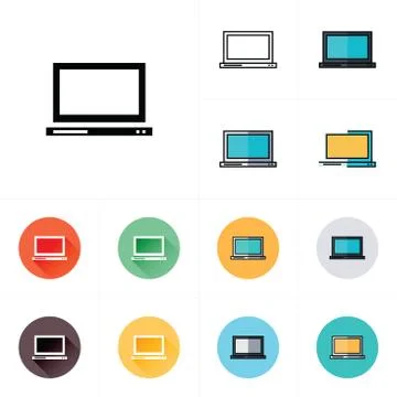 Laptop Icon vector design Illustrazione stock
