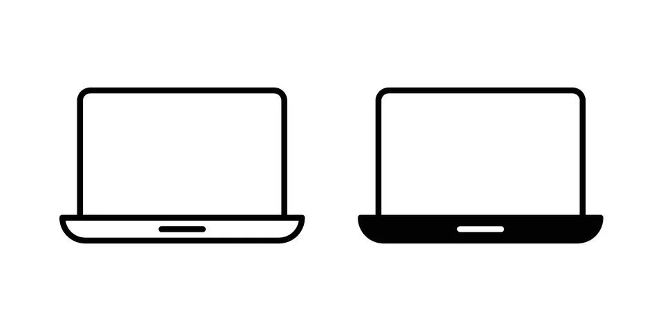 Laptop icon vector editable eps10 Stock Illustration