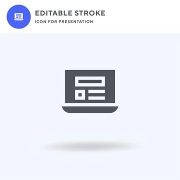 Laptop icon vector, filled flat sign, solid pictogram isolated on white, logo イラスト素材