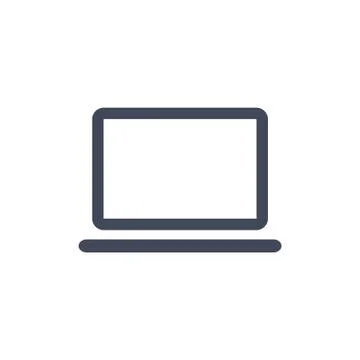 Laptop Icon Vector flat design style Stock Illustration