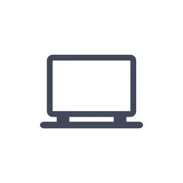 Laptop Icon Vector flat design style Stock Illustration