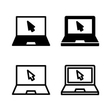 Laptop icon vector illustration. computer sign and symbol Stock Illustration