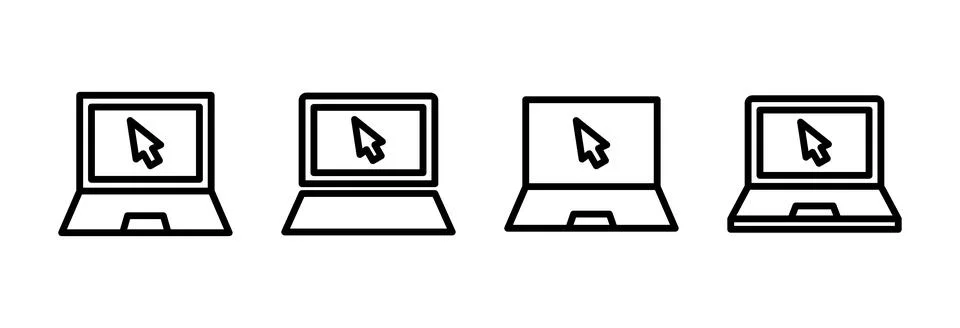 Laptop icon vector illustration. computer sign and symbol Stock Illustration