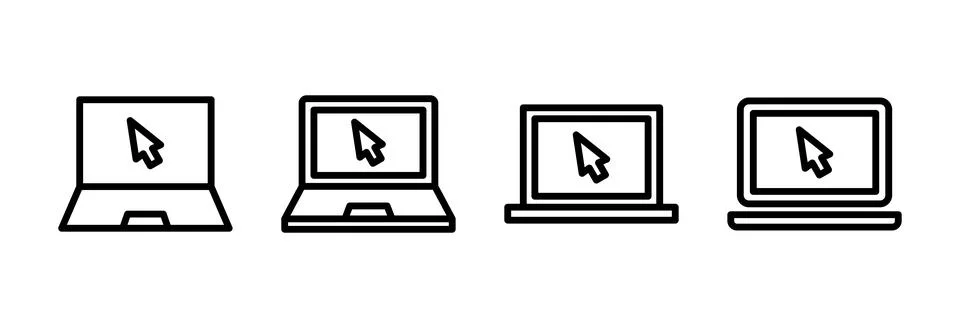 Laptop icon vector illustration. computer sign and symbol Stock Illustration