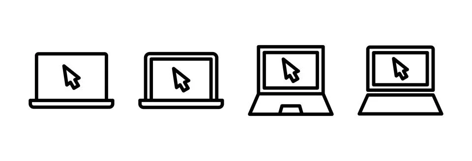 Laptop icon vector illustration. computer sign and symbol Stock Illustration
