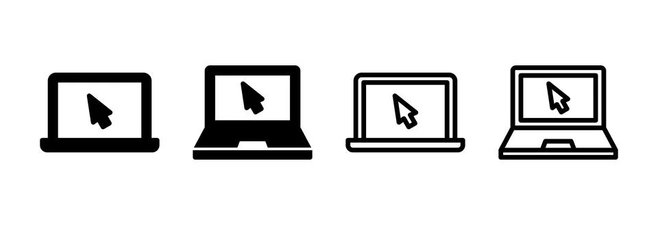 Laptop icon vector illustration. computer sign and symbol Stock Illustration