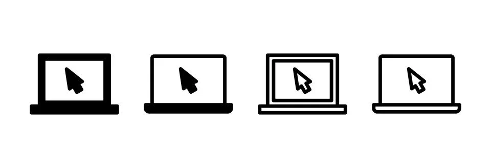 Laptop icon vector illustration. computer sign and symbol Stock Illustration