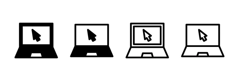 Laptop icon vector illustration. computer sign and symbol 스톡 일러스트