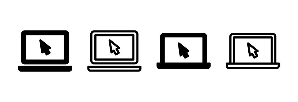 Laptop icon vector illustration. computer sign and symbol Stock Illustration
