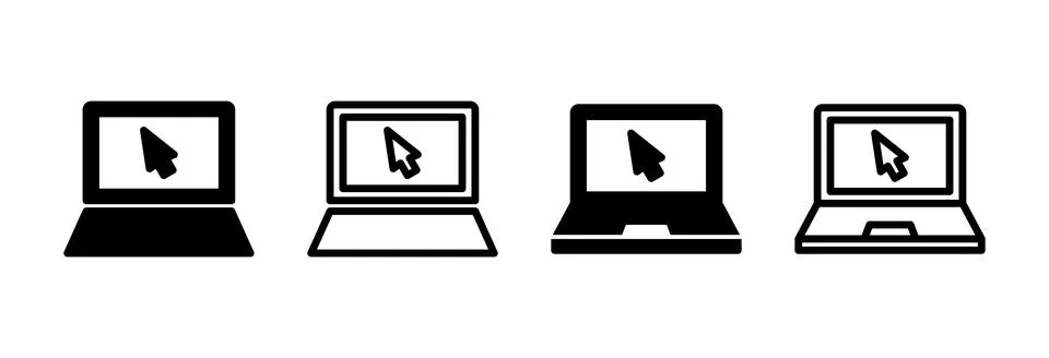 Laptop icon vector illustration. computer sign and symbol Stock Illustration